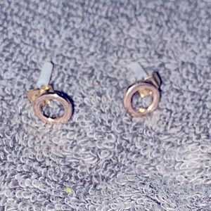 American Eagle Outfitters Unique Round Gold Stud Earrings